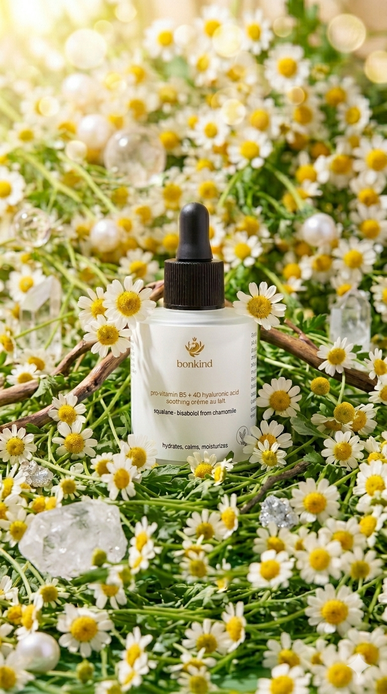 Soothing Hyaluronic Acid Serum for Dry Skin with Bisabolol from Chamomile, Vitamin B5 and Squalane