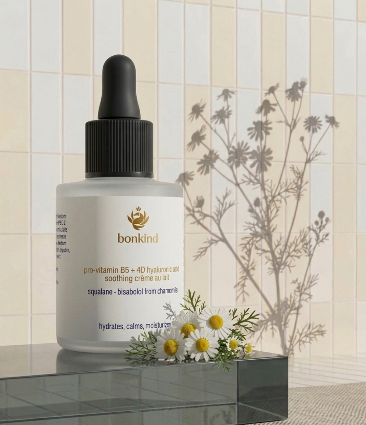 Soothing Hyaluronic Acid Serum for Dry Skin with Bisabolol from Chamomile, Vitamin B5 and Squalane